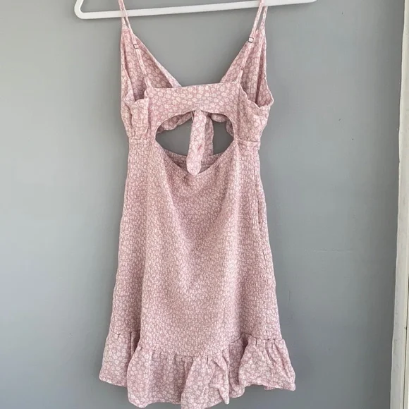 Light Pink and White Mini Dress - Picture 3 of 5